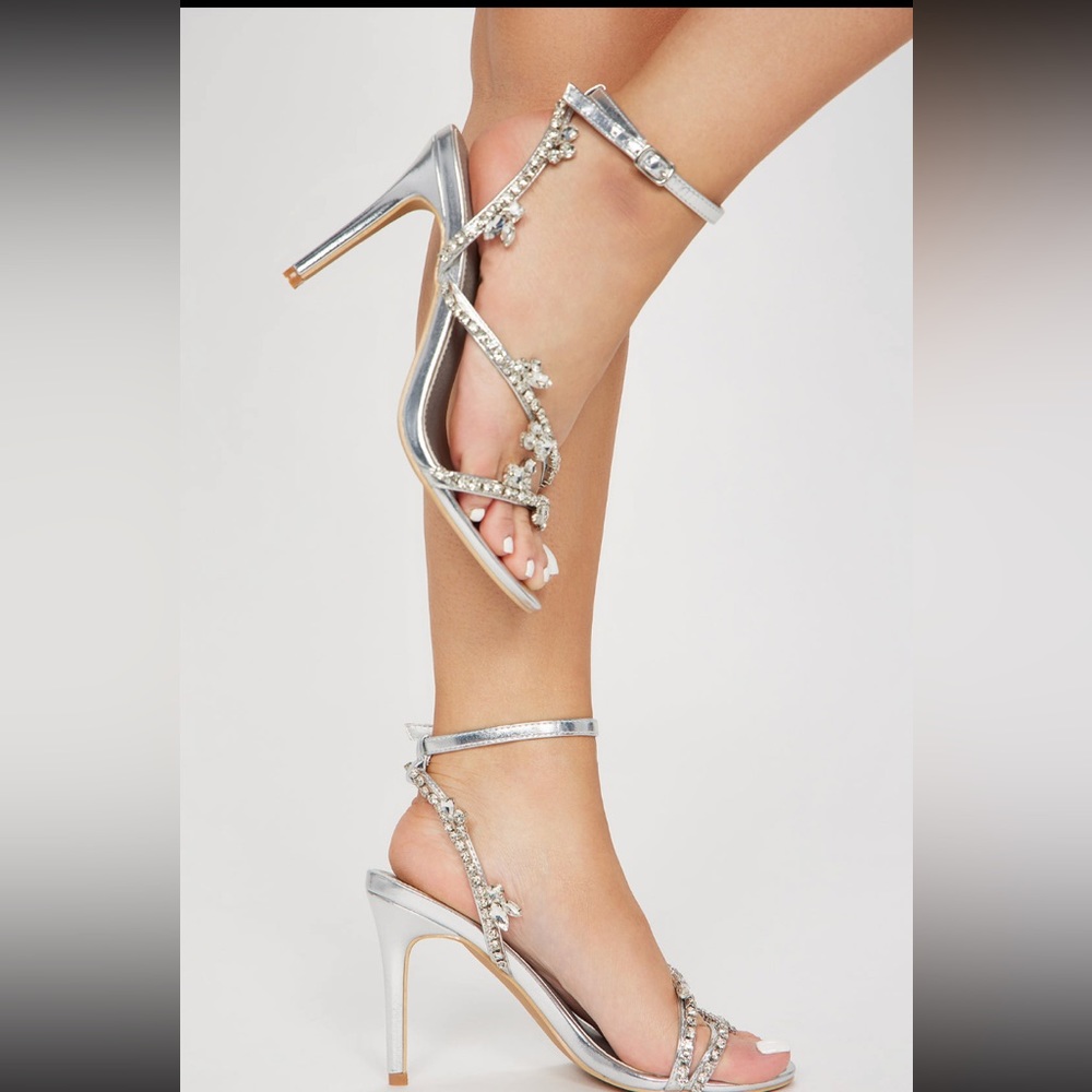 Statement silver heels